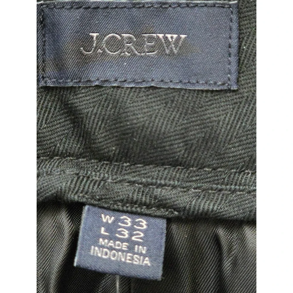 J. Crew Classic Pleated Creased Wool Trouser Pinstripe Mens 33x32 Navy NWT CP104